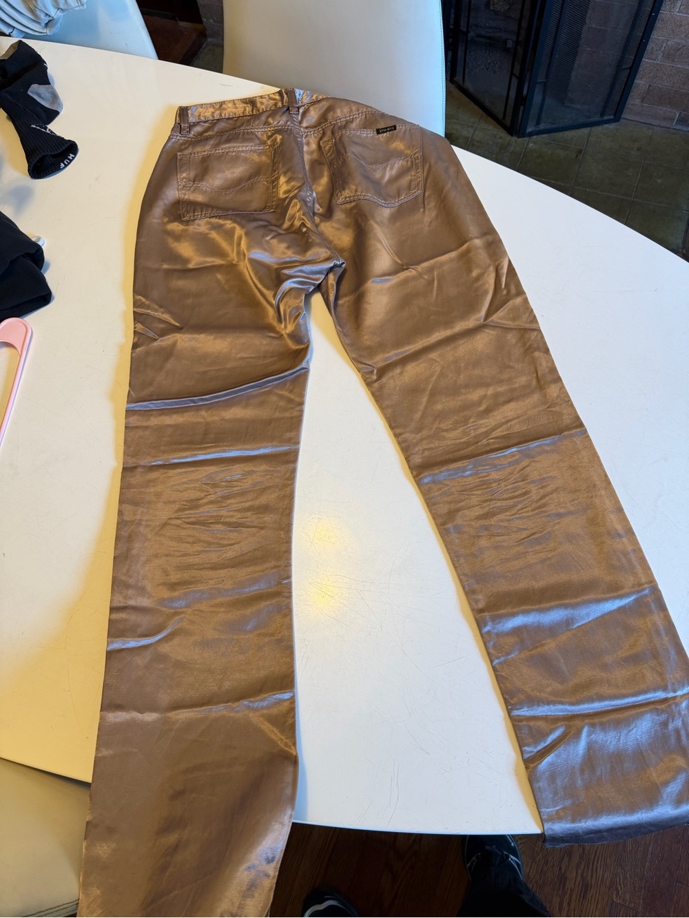 Diesel Satin-Look Mauve pants